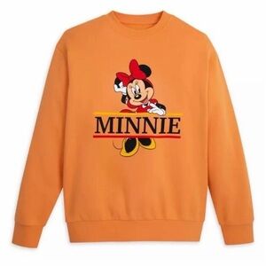 Disney Orange Minnie Graphic Sweatshirt with Red & Black Accents
